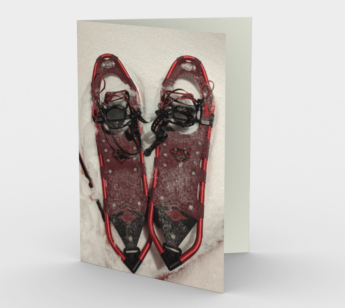 Blank Greeting Card | 5 x 7 | Snowshoes