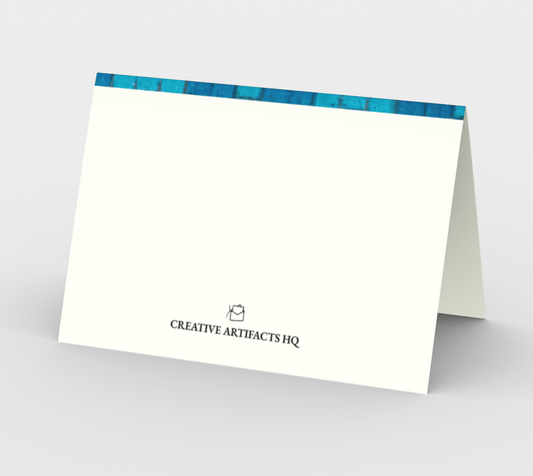 Set of 3 Blank Greeting Cards | 5 x 7 | Blue Bricks