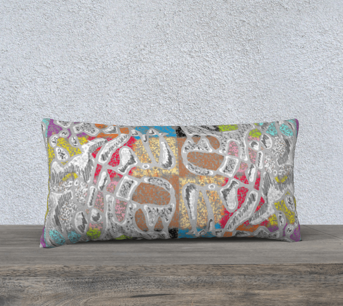 Throw Pillow Cover | 24 x 12 | All Chalked Up