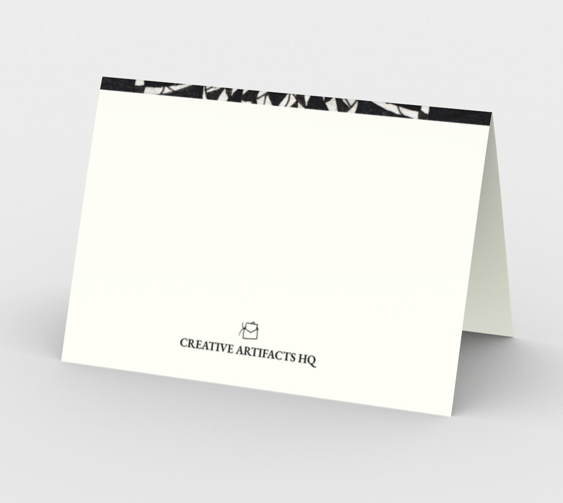 Blank Greeting Card | 5 x 7 | Black Stained Glass