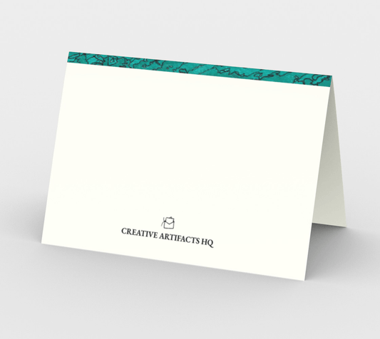 Blank Greeting Card | 5 x 7 | Etched in Turquoise