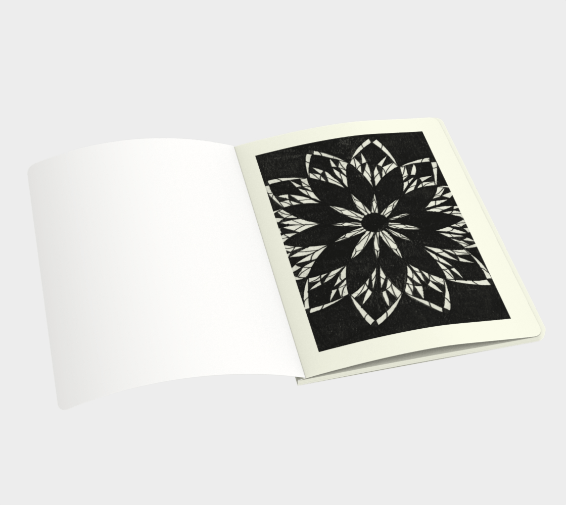 Large | Notebook | Black Stained Glass
