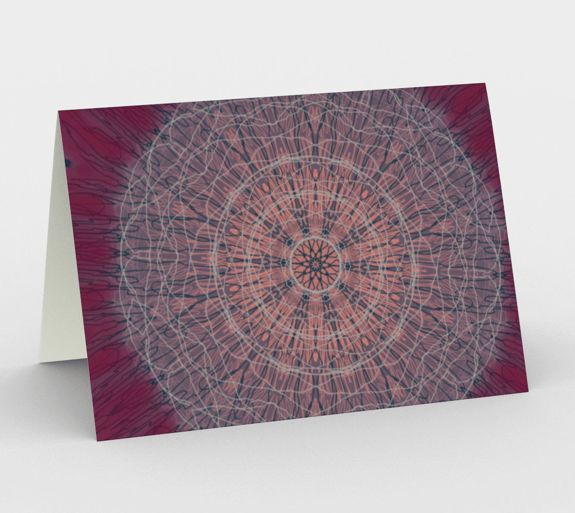 Blank Greeting Card | 5 x 7 | Floral Mandala