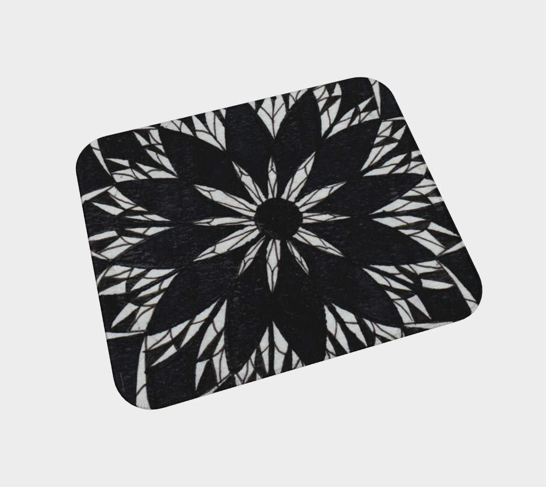 Desk Mat | Black Stained Glass