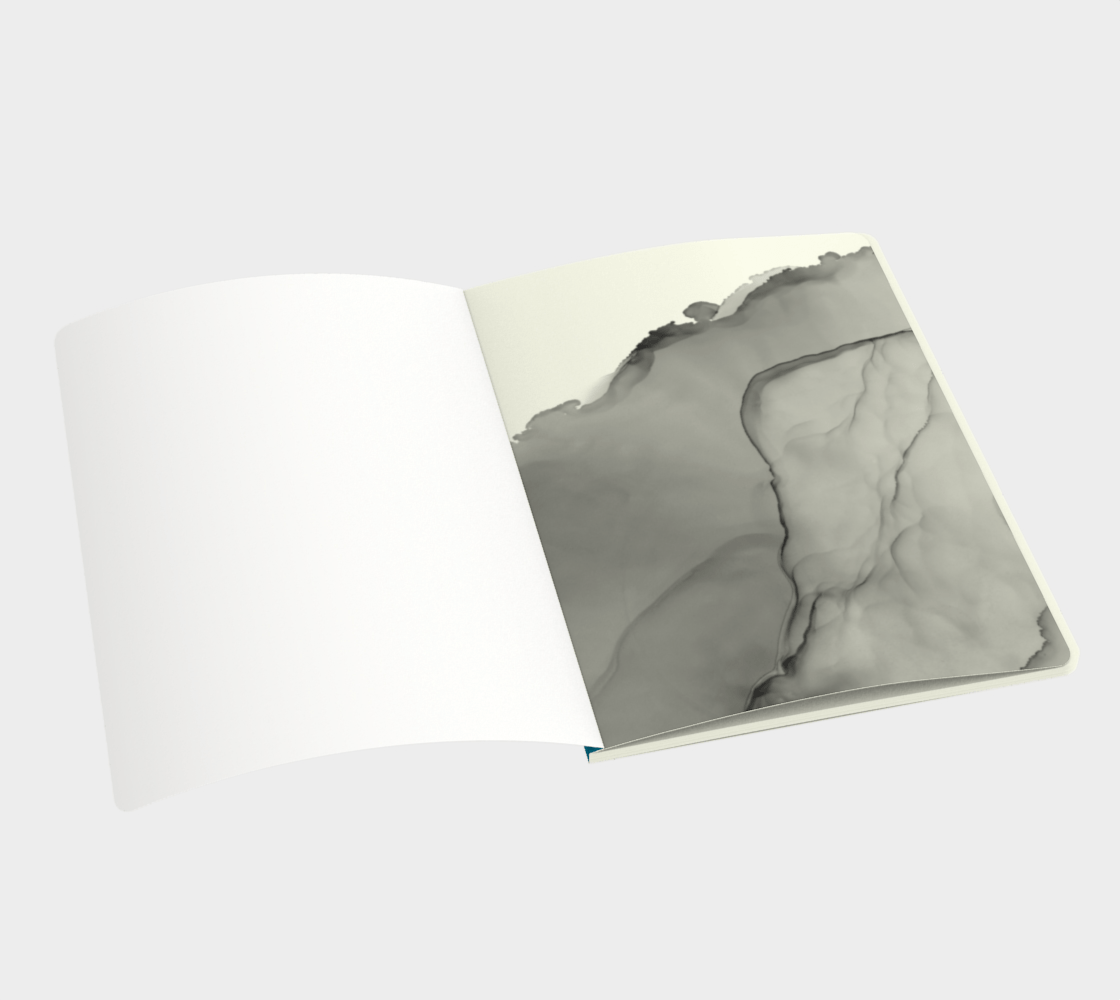 Large | Notebook | Blue Ink Wave