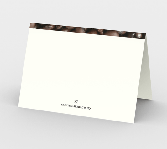 Set of 3 Blank Greeting Cards | 5 x 7 | Black Beans