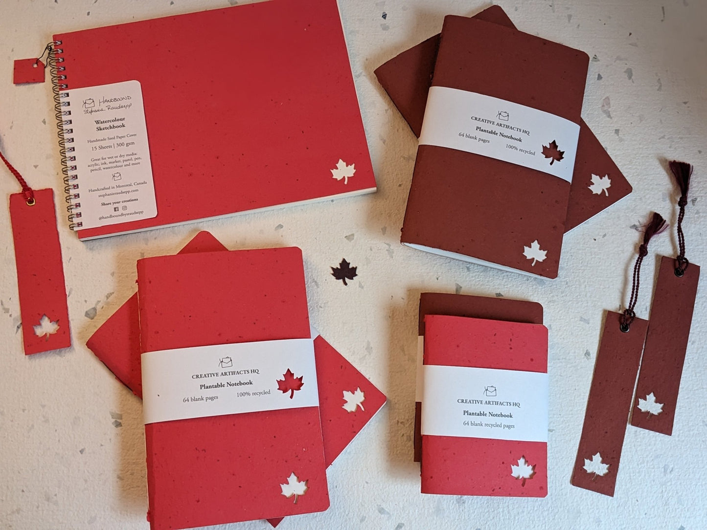 Large | Plantable Watercolour Sketchbooks | Maple Leaf | Limited Edition