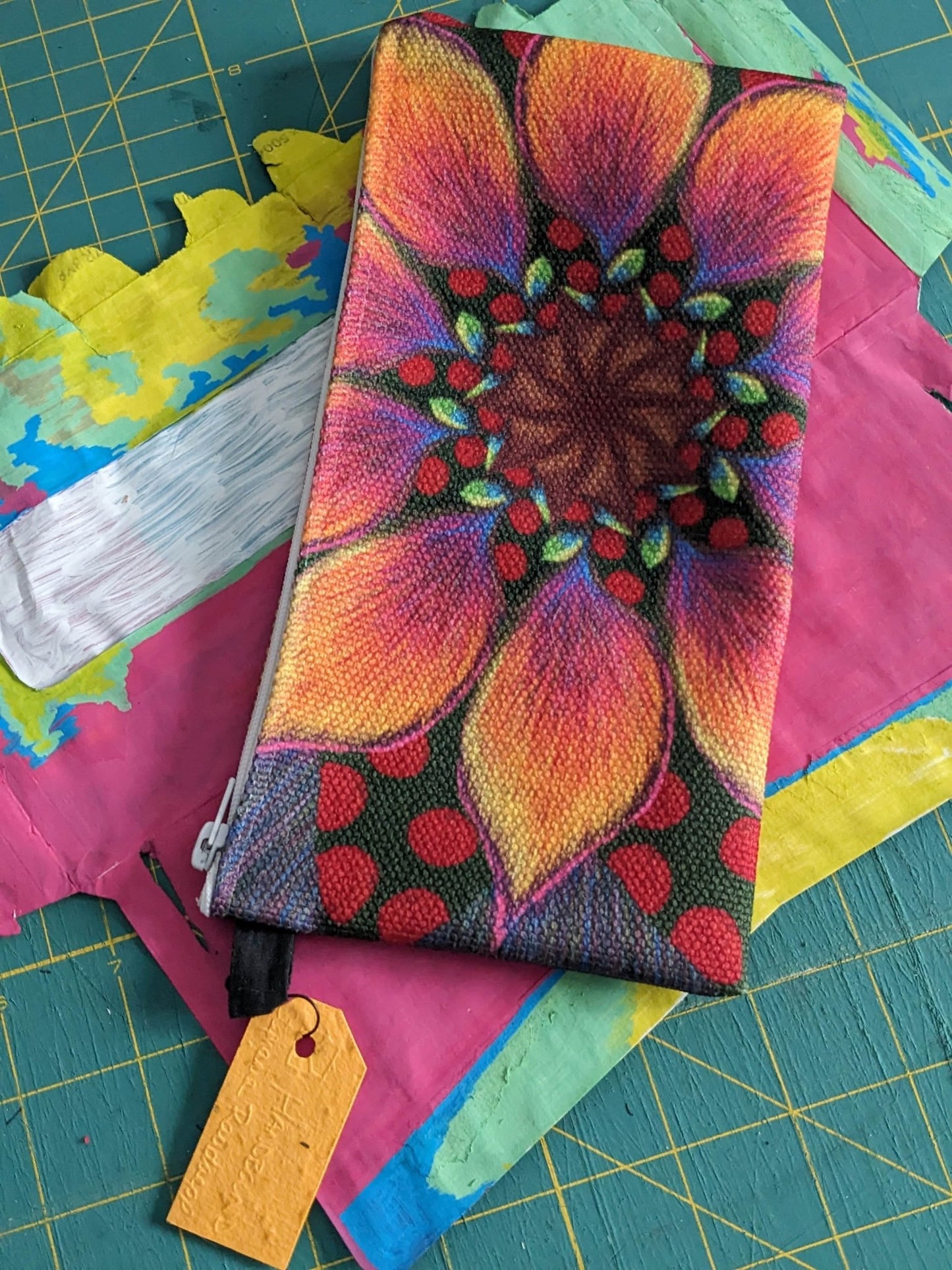 Cotton Canvas Pencil Case | Flower Power