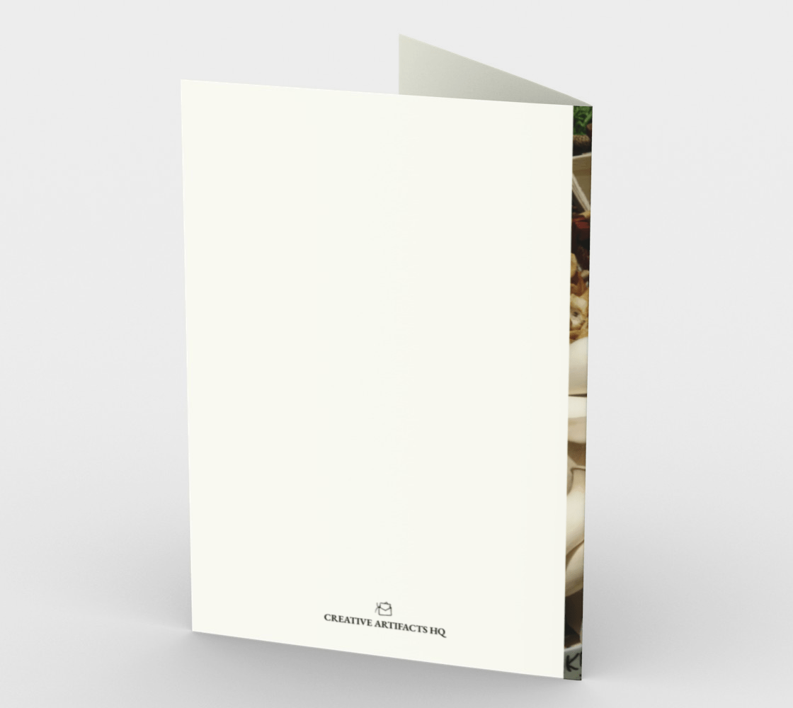 Blank Greeting Card | 5 x 7 | Market Funghi