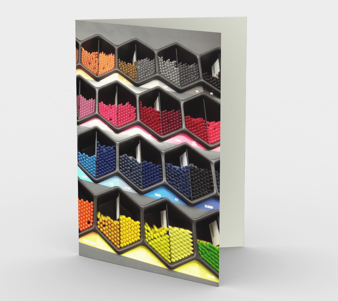 Blank Greeting Card | 5 x 7 | Crayon Honeycombs