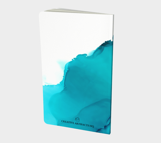 Small | Notebook | Blue Ink Wave