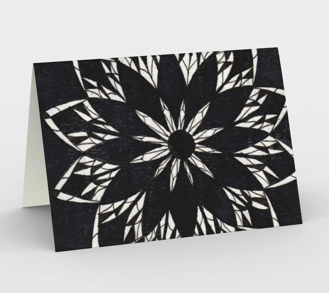 Blank Greeting Card | 5 x 7 | Black Stained Glass