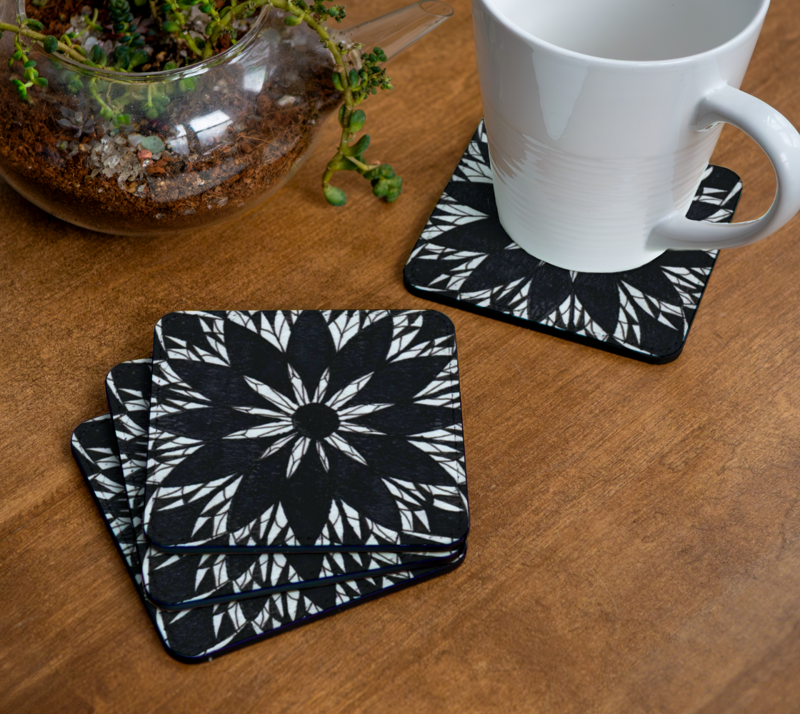 Coasters | Black Stained Glass