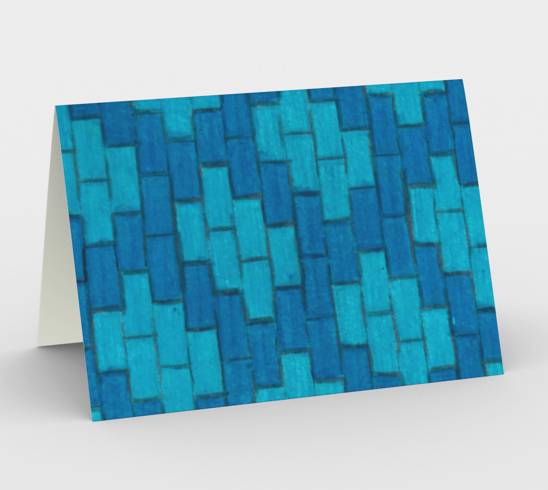 Blank Greeting Card | 5 x 7 | Blue Bricks