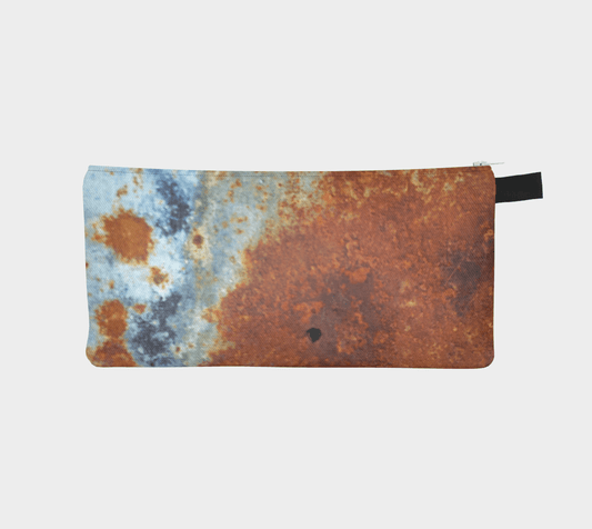 Zippered Cotton Canvas Pencil Case | Rust
