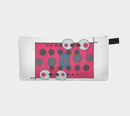 Zippered Cotton Canvas Pencil Case | Retro