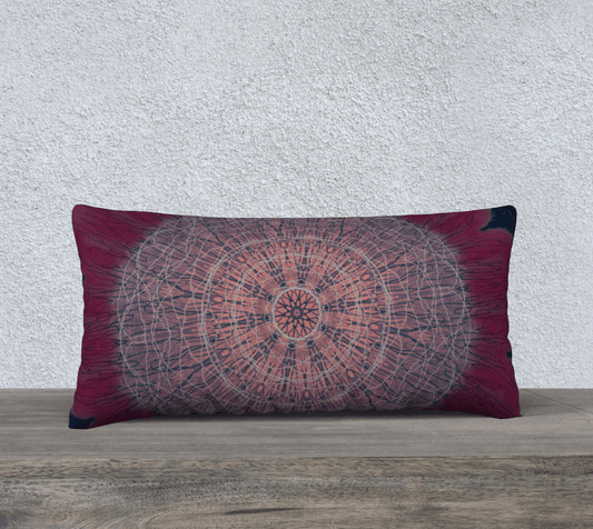 Throw Pillow Cover | 24 x 12 | Meditative Mandala