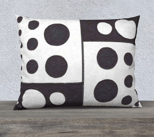 Throw Pillow Cover | 26 x 20 | Polka Dotted