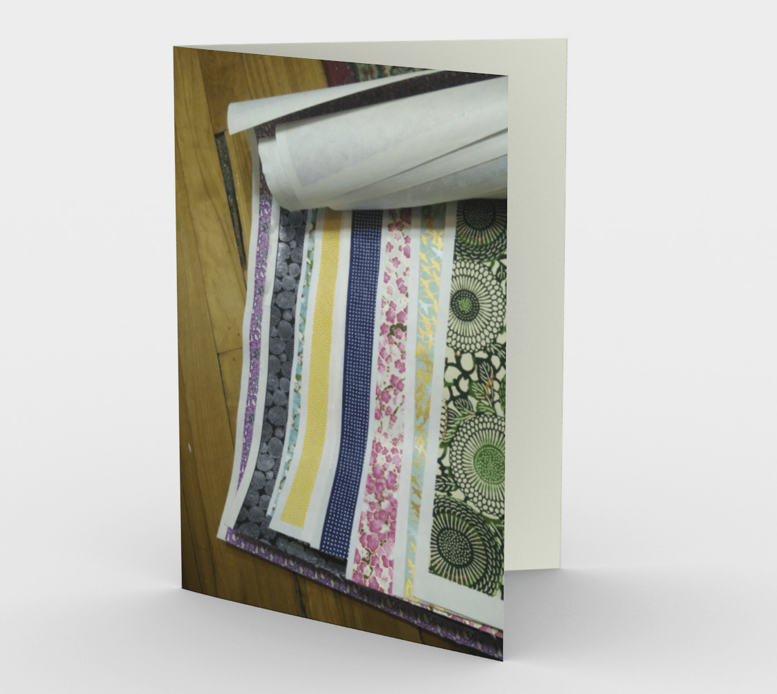 Blank Greeting Card | Rolled Chiyogami