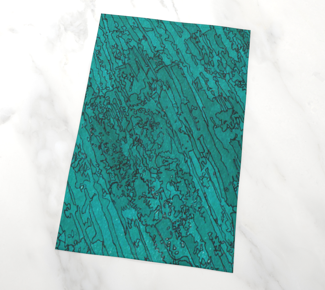 Tea Towel | Etched in Turquoise