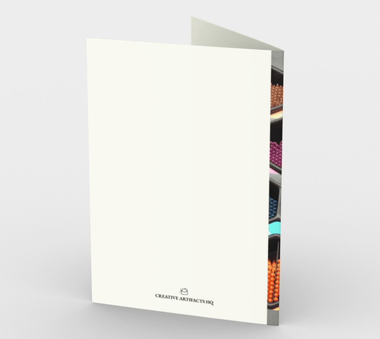 Blank Greeting Card | 5 x 7 | Crayon Honeycombs