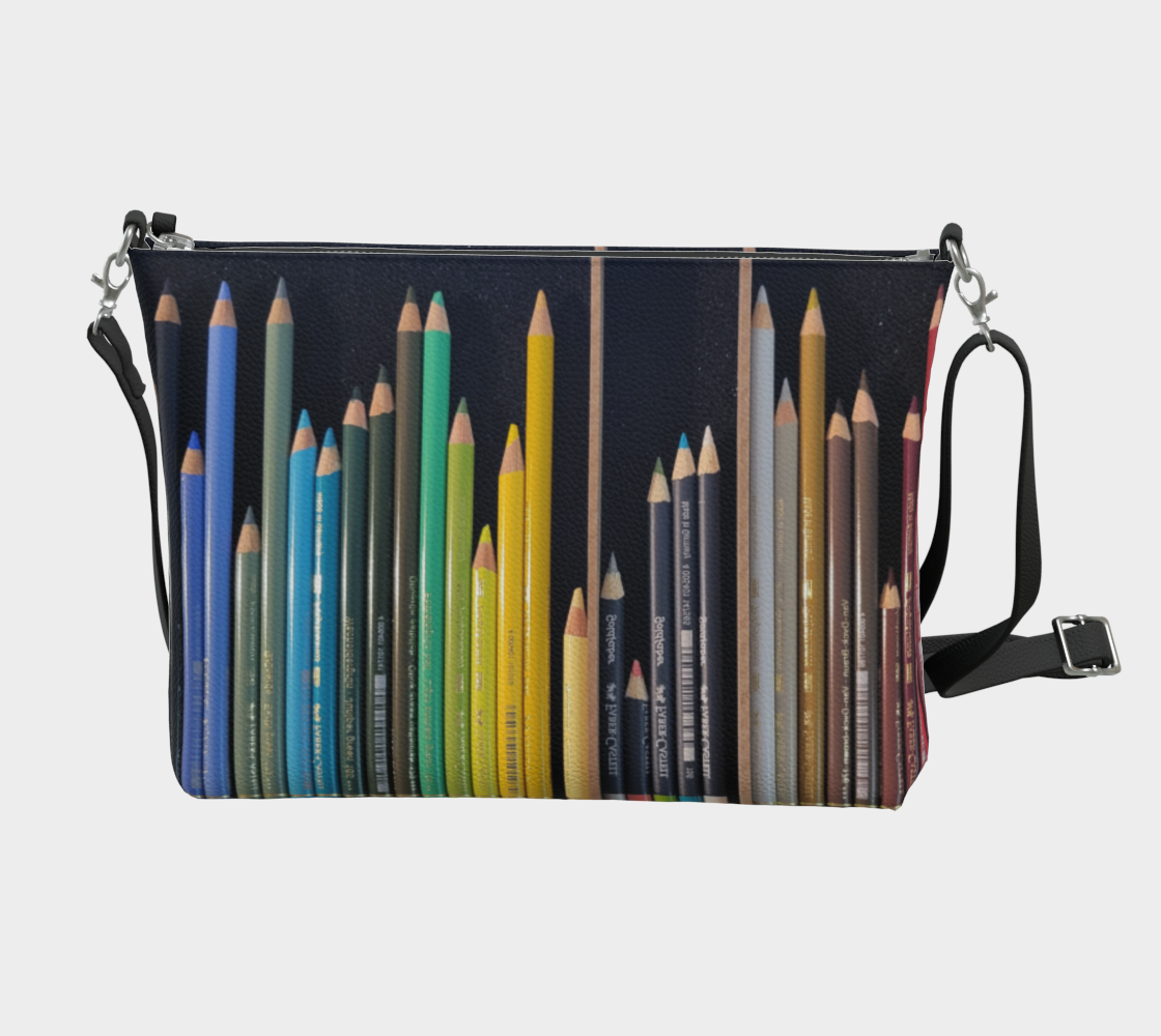 Vegan Leather Crossbody | Pencils, Blues