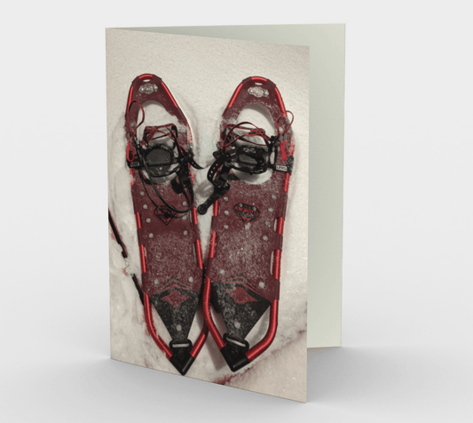 Blank Greeting Card | 5 x 7 | Snowshoes