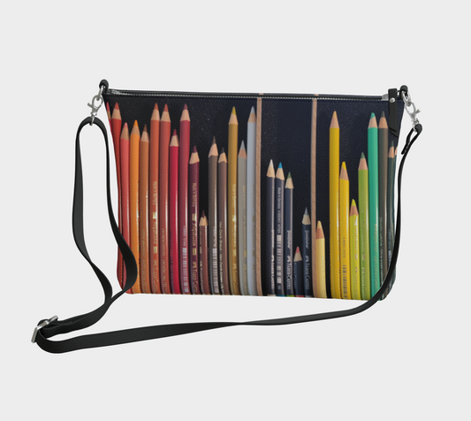 Vegan Leather Crossbody | Pencils, Reds