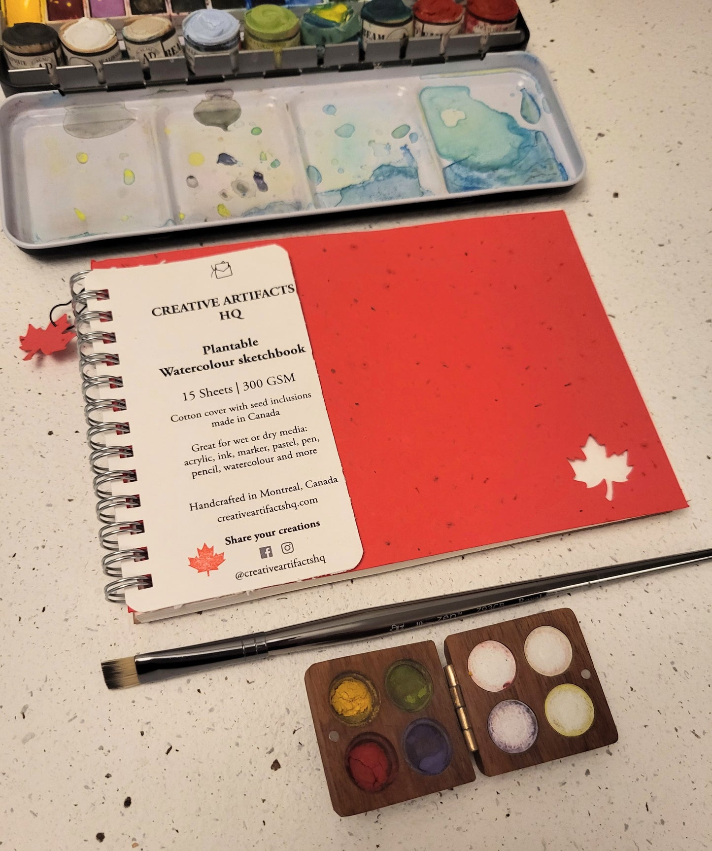 Limited Edition | Plantable Watercolour Sketchbooks | Maple Leaf