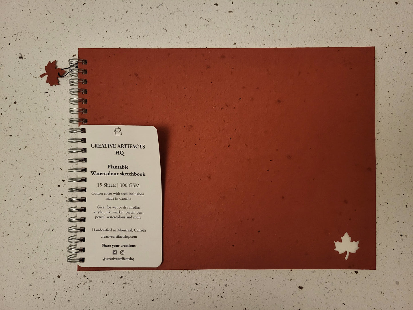 Limited Edition | Plantable Watercolour Sketchbooks | Maple Leaf