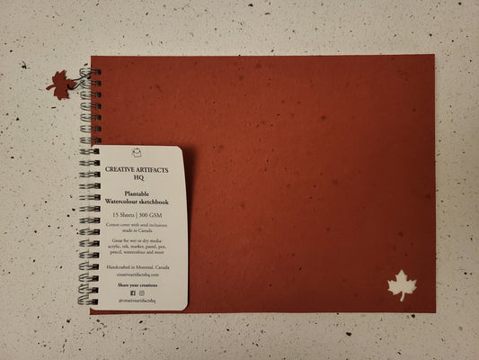 Limited Edition | Plantable Watercolour Sketchbooks | Maple Leaf