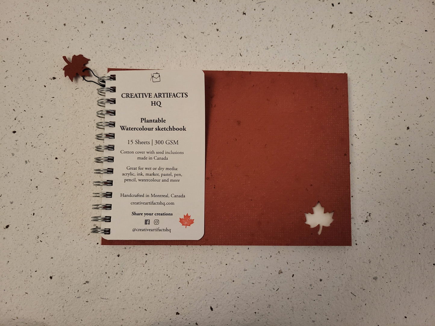 Limited Edition | Plantable Watercolour Sketchbooks | Maple Leaf
