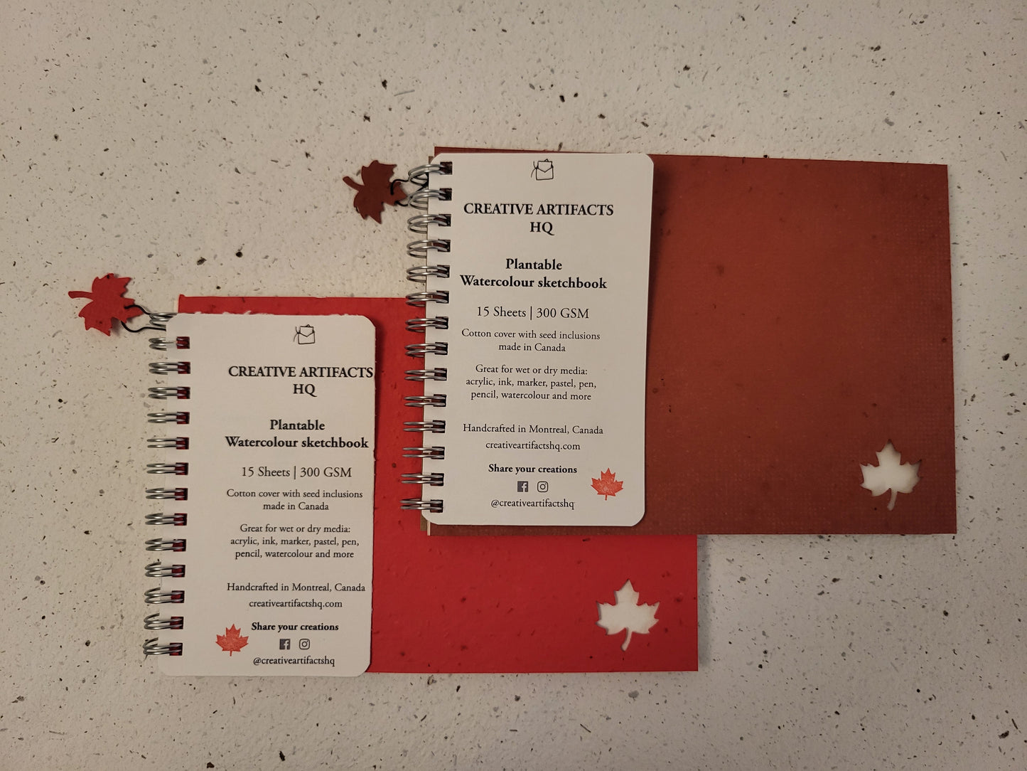 Limited Edition | Plantable Watercolour Sketchbooks | Maple Leaf