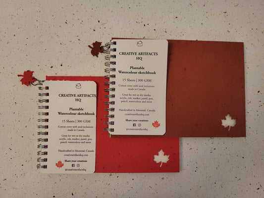 Limited Edition | Plantable Watercolour Sketchbooks | Maple Leaf