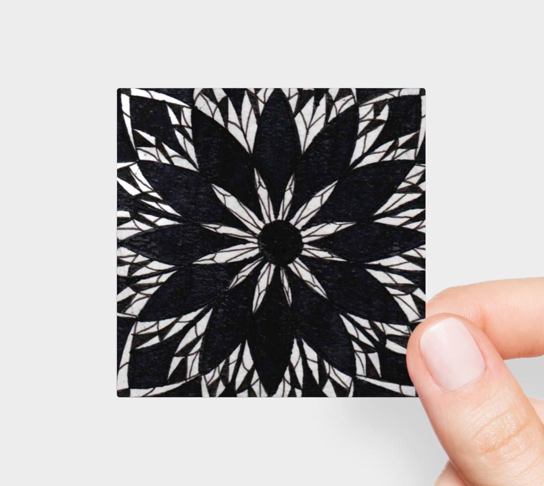 Sticker | 3 x 3 | Black Stained Glass