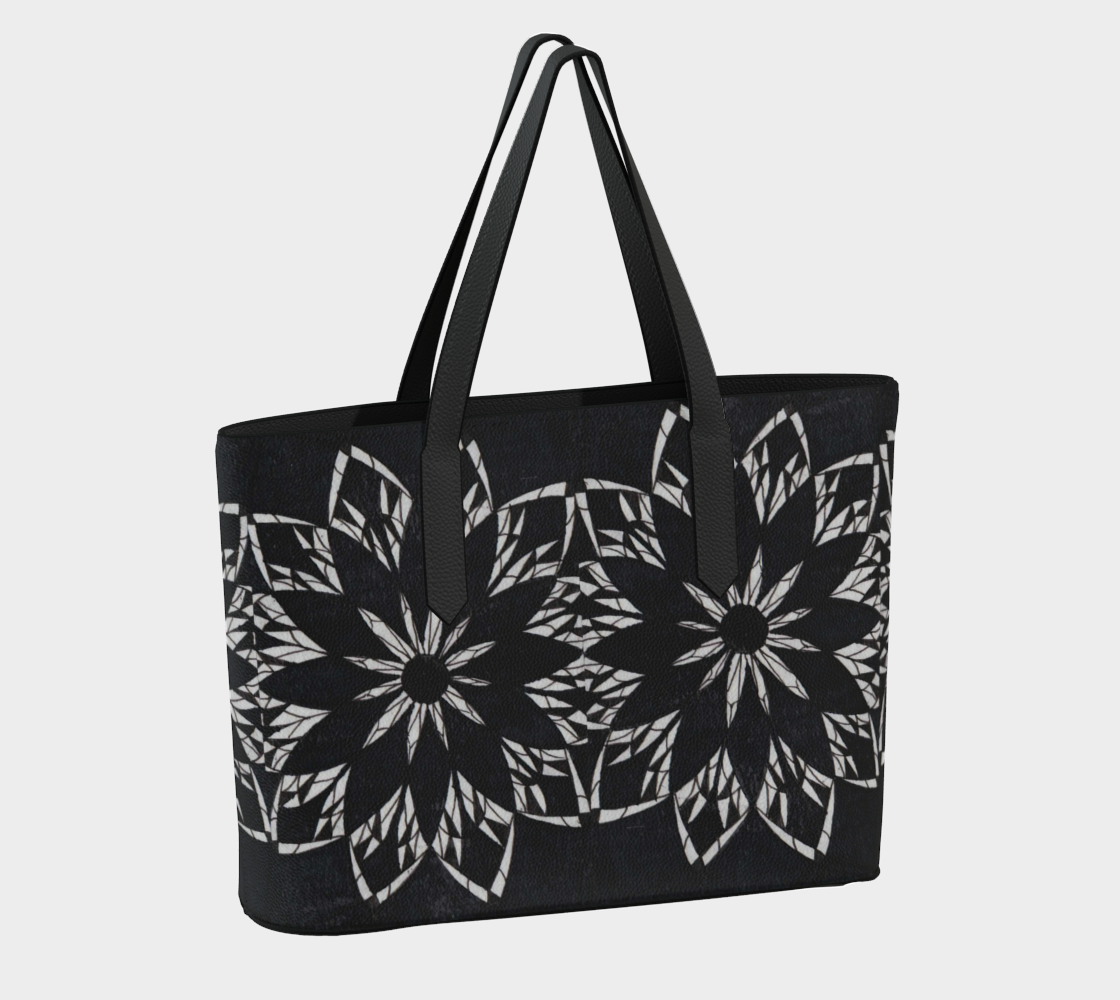Vegan Leather Bag | Black Stained Glass