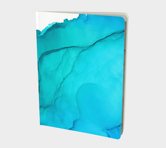 Large | Notebook | Blue Ink Wave