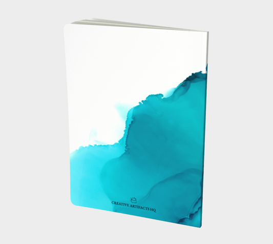 Large | Notebook | Blue Ink Wave