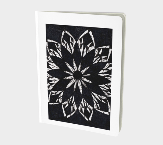 Large | Notebook | Black Stained Glass