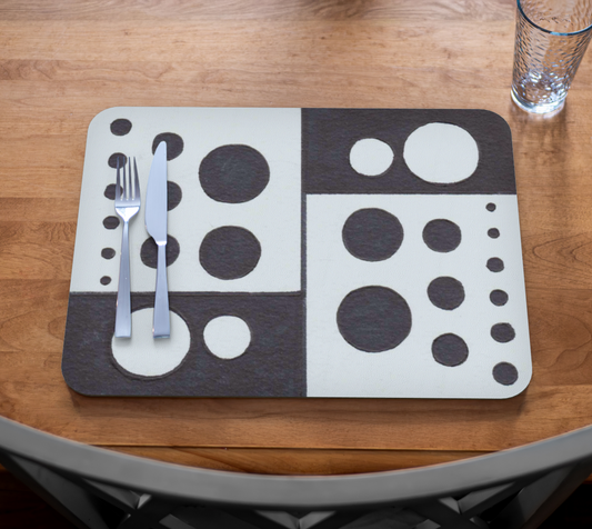 Vegan Leather Placemat | Polka Dotted