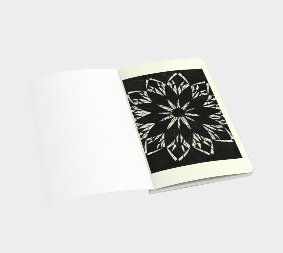 Small | Notebook | Black Stained Glass