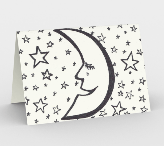 Blank Greeting Card | 5 x 7 | Moon