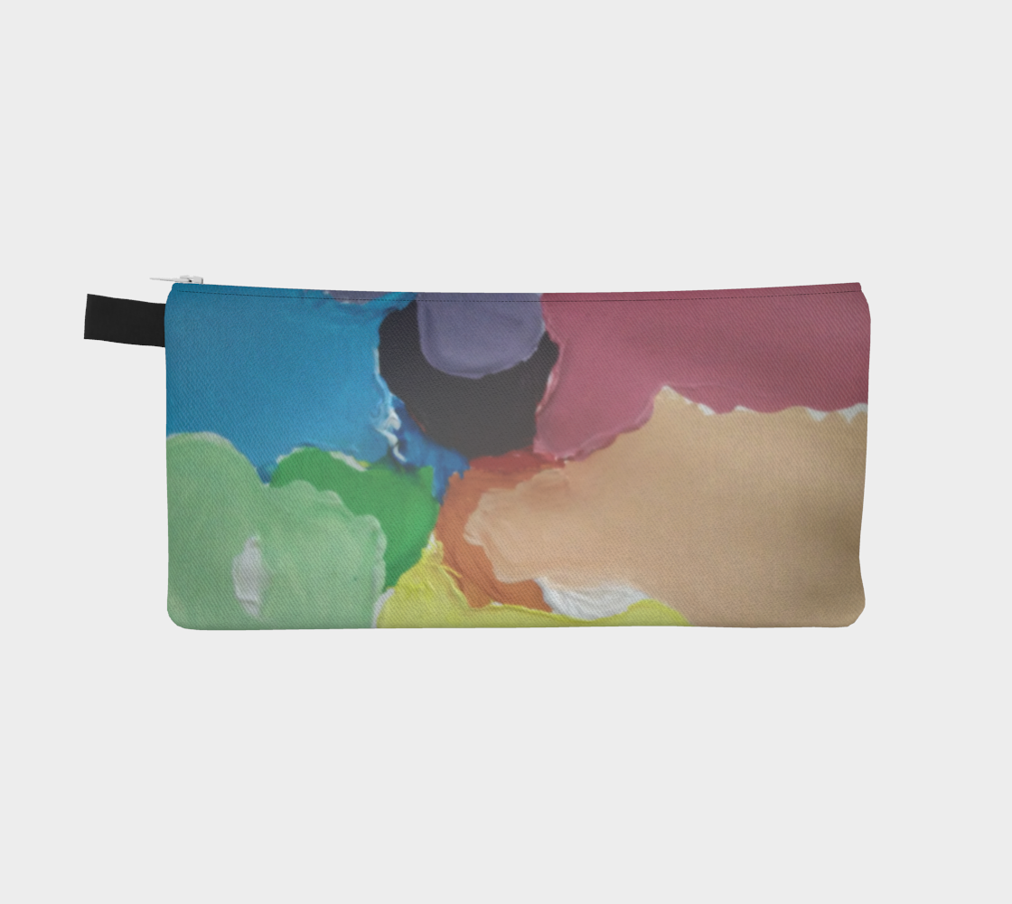 Cotton Canvas Zippered Pencil Case | Gouache