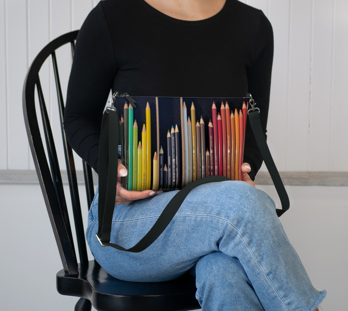 Vegan Leather Crossbody | Pencils, Reds