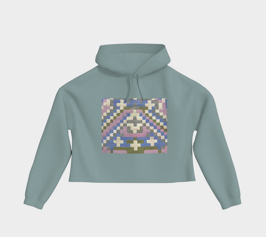 Cropped Hoodie | Painted Mosaic
