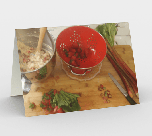 Blank Greeting Card | 5 x 7 | Strawberry Rhubarb