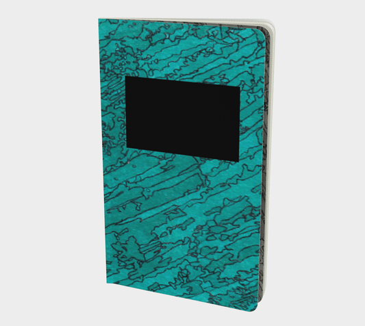 Small | Notebook | Etched in Turquoise Black