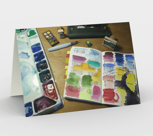 Blank Greeting Card | 5 x 7 | Hand-Stamped & Painted