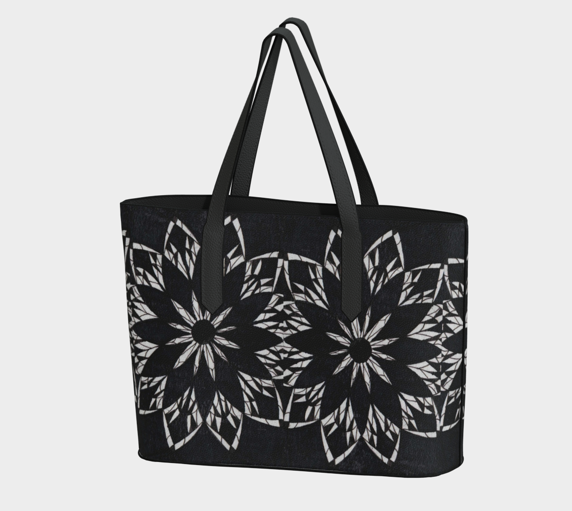 Vegan Leather Bag | Black Stained Glass