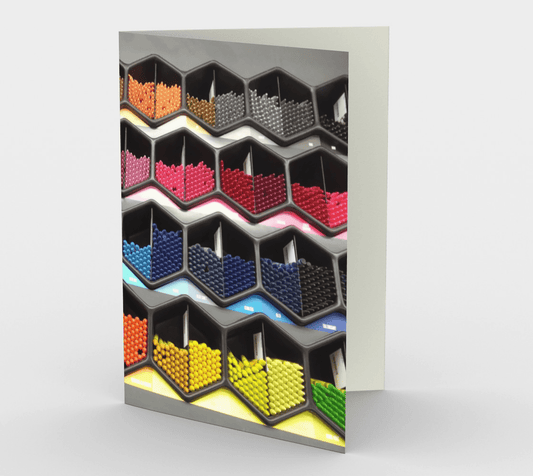 Blank Greeting Card | 5 x 7 | Crayon Honeycombs